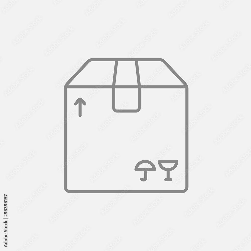 Carton package box line icon. Carton package box line icon.