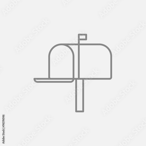 Mail box line icon.