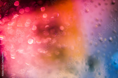 Colorful abstract background with defocused lights