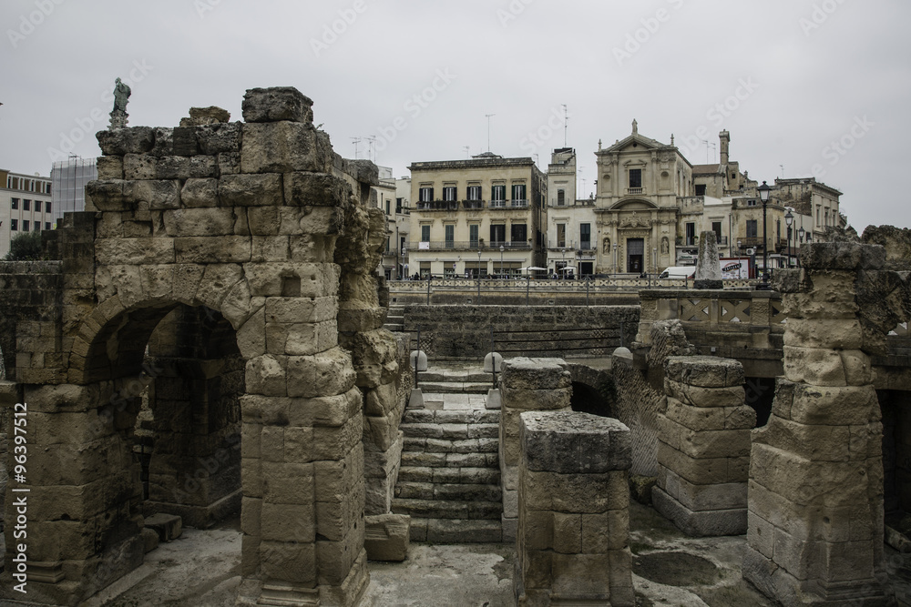 Rovine dell'anfiteatro romano a Lecce