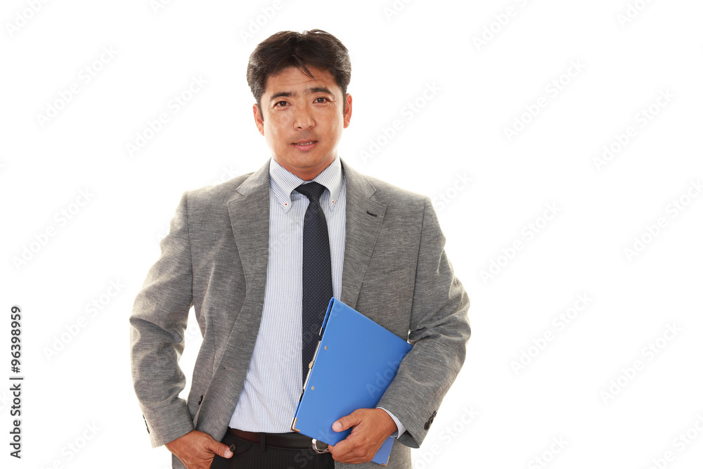 微笑むビジネスマン 微笑むビジネスマン