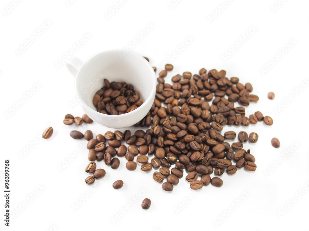 Coffee cup and coffee beans Coffee cup and coffee beans