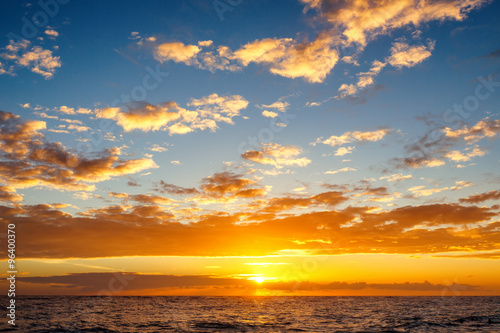 Beautiful cloudscape over the caribbean sea