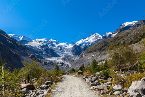 On the hiking path towards Morteratsch glacier photo