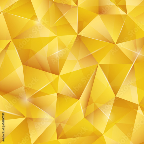 Abstract bright gold pattern from triangles.