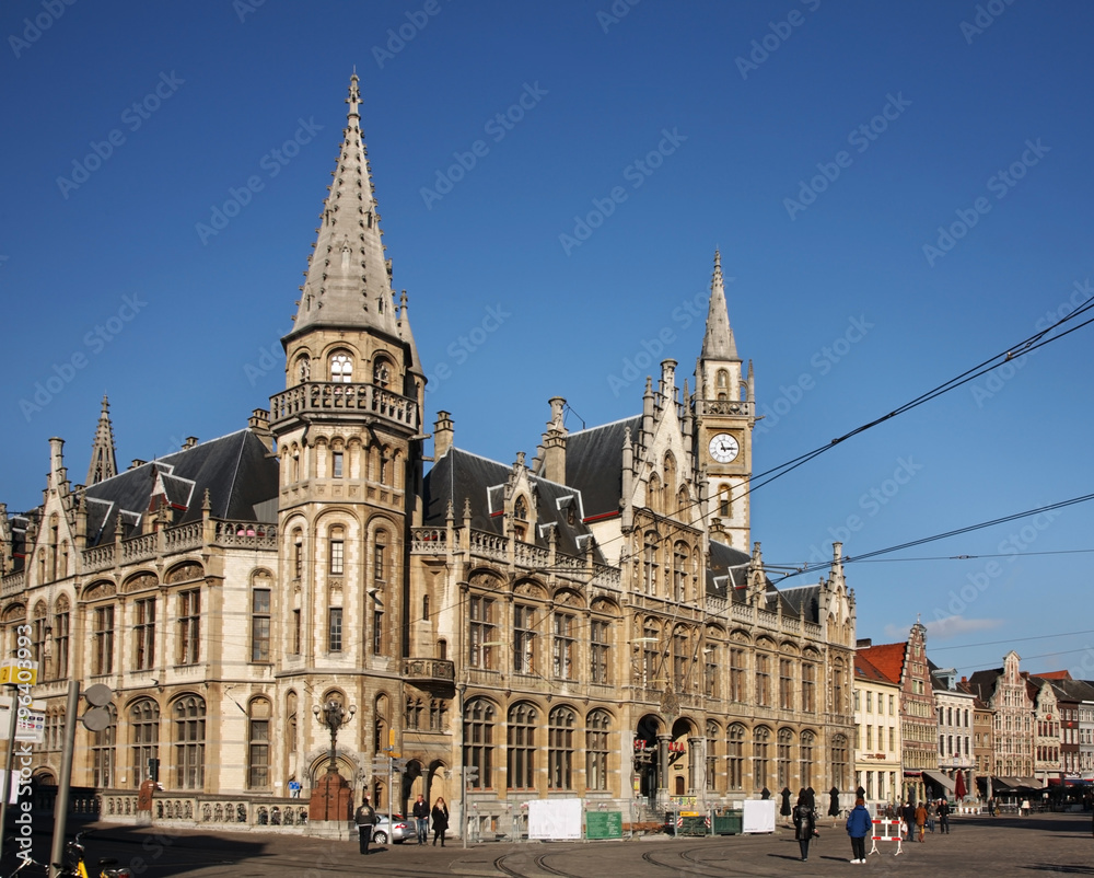 Obraz premium Post office in Ghent. Belgium