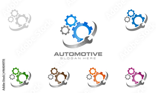 gear service car logo, modern car and professional automotive vector logo design