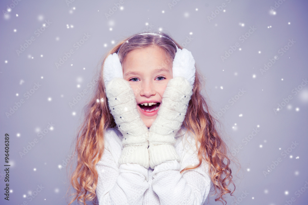 Surprised Girl in winter clothes Surprised Girl in winter clothes