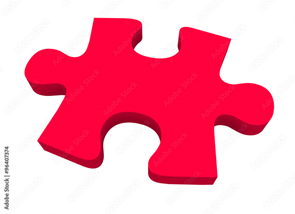 Final Puzzle Piece Red Complete Picture Solve Problem Final Puzzle Piece Red Complete Picture Solve Problem