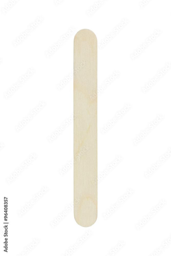 Wooden stick isolated on white background