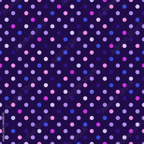 Purple Polka Dots Seamless Pattern