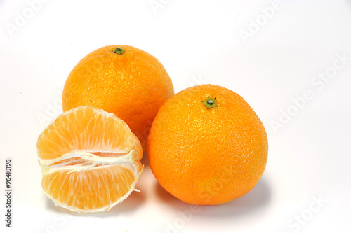 close-up on tangerines