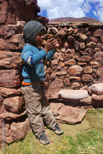 Aymara boy in the countryside © ruslanita