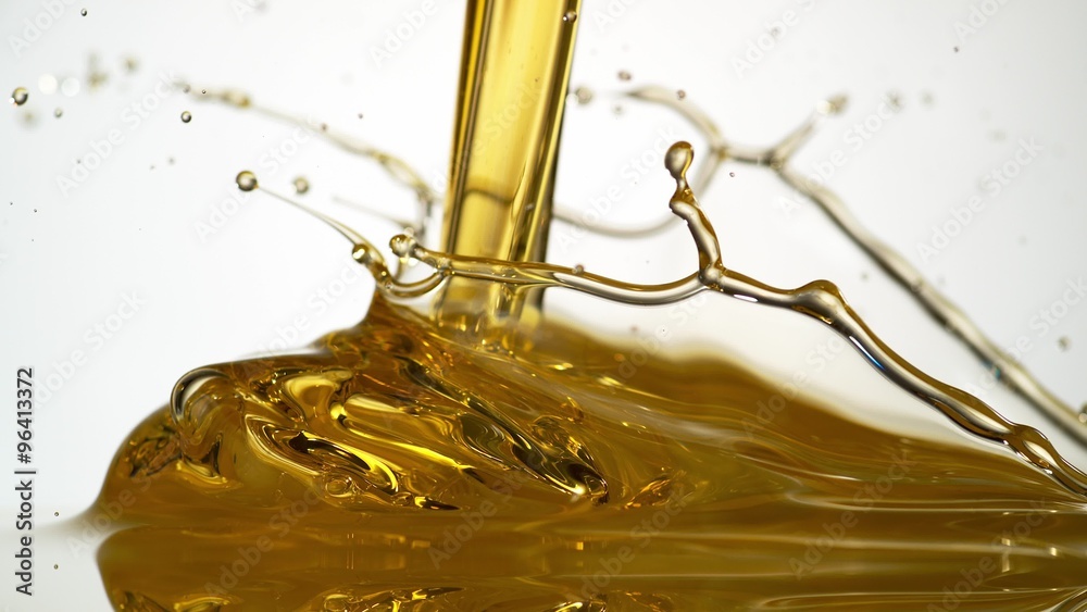 Pouring oil. Shot with high speed camera, phantom flex 4K.  Slow Motion. 