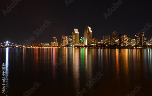 San Diego night skyline on a November evening. © paulbriden