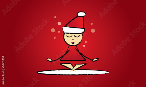 Yoga mignon Noël - Rouge