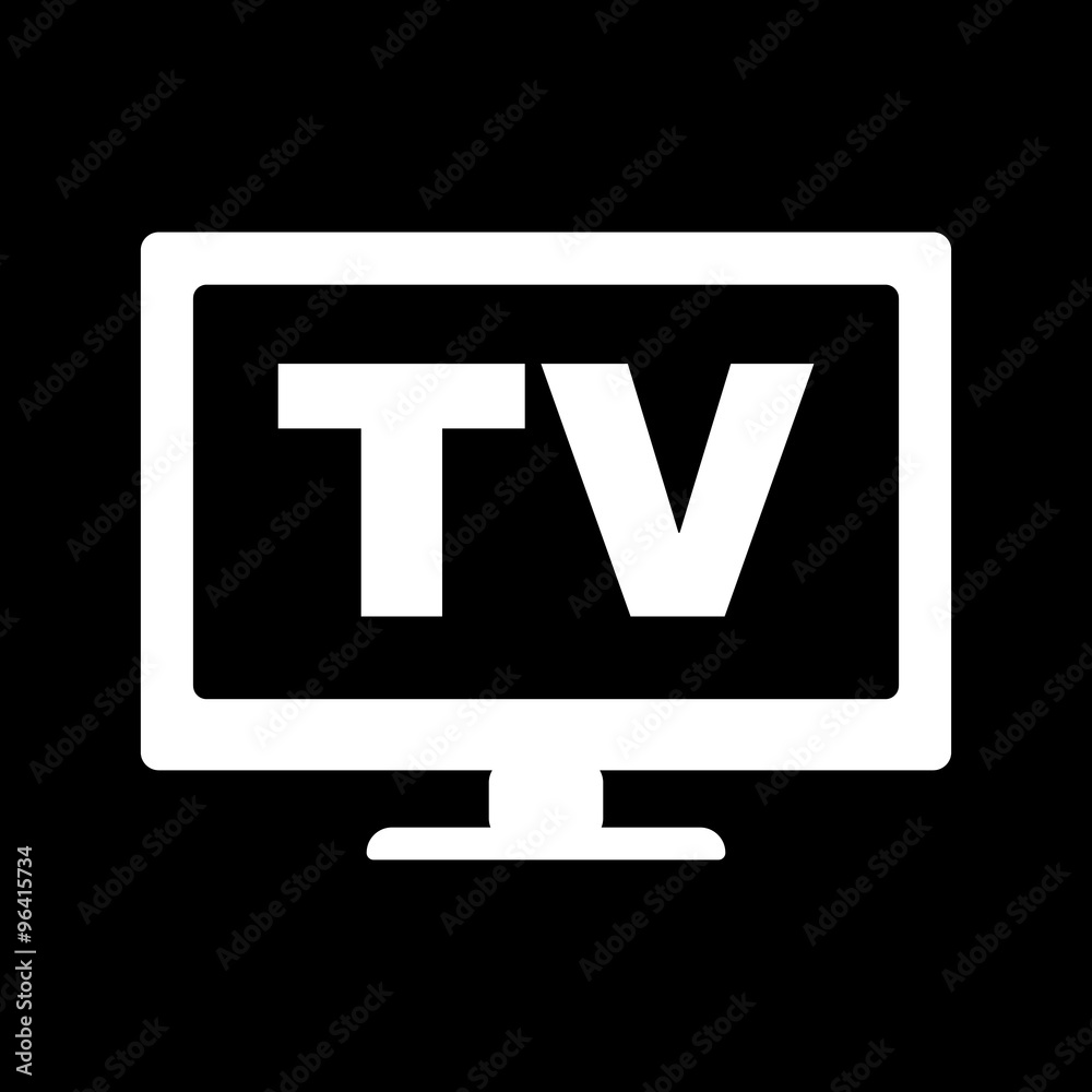 The tv icon. Television and telly, telecasting, broadcast symbol. Flat The tv icon. Television and telly, telecasting, broadcast symbol. Flat