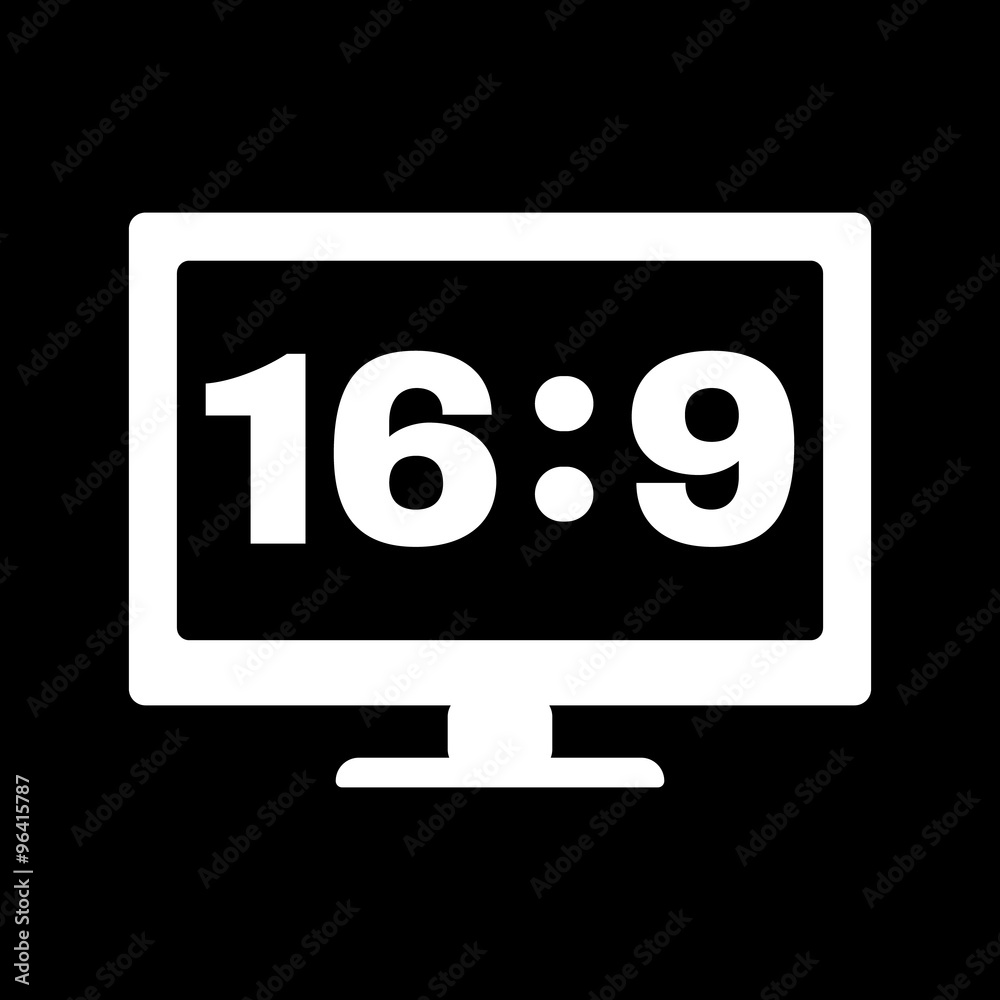 The aspect ratio 16 9 widescreen icon. Tv and video symbol The aspect ratio 16 9 widescreen icon. Tv and video symbol