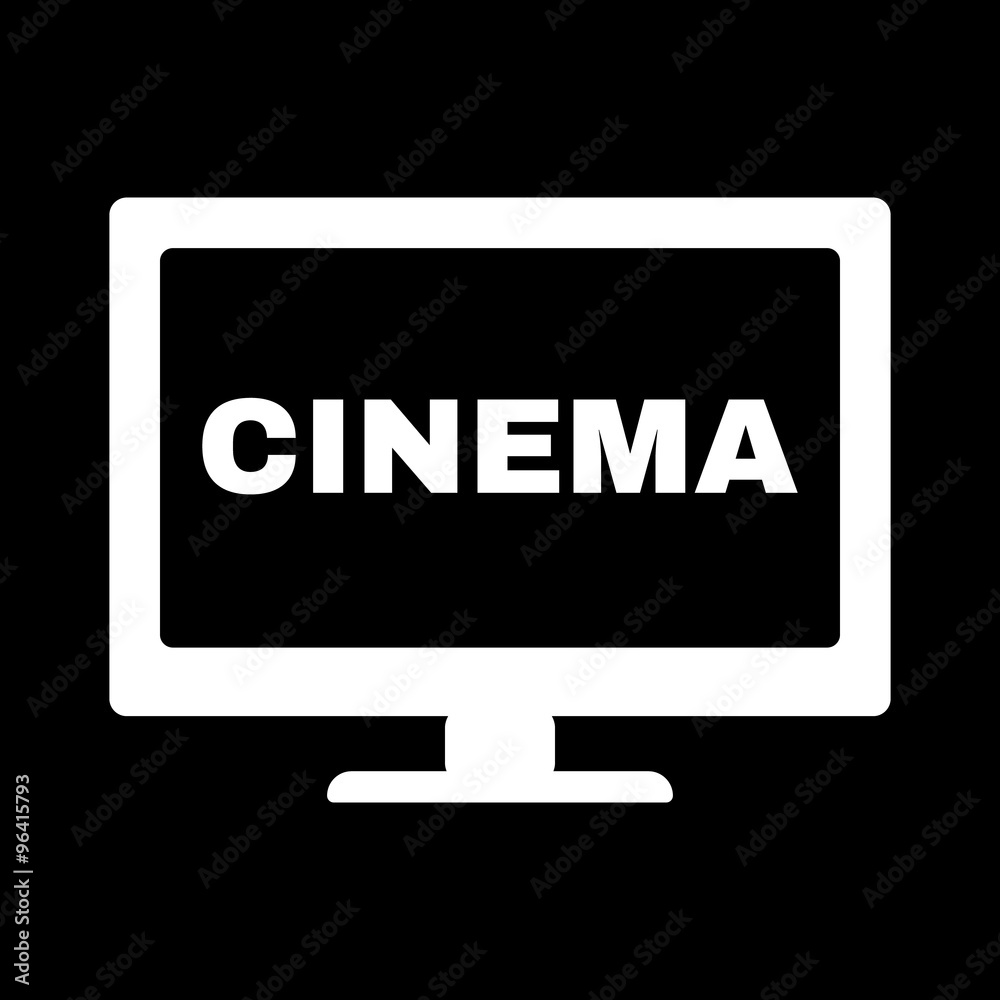 The cinema icon. Television and tv, movie, film symbol. Flat The cinema icon. Television and tv, movie, film symbol. Flat