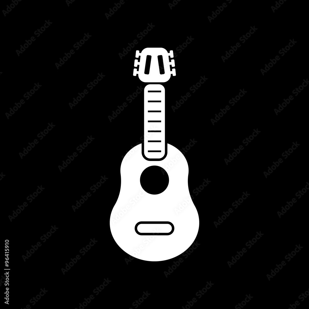 The guitar icon. Music and guitarist, musician symbol. Flat The guitar icon. Music and guitarist, musician symbol. Flat