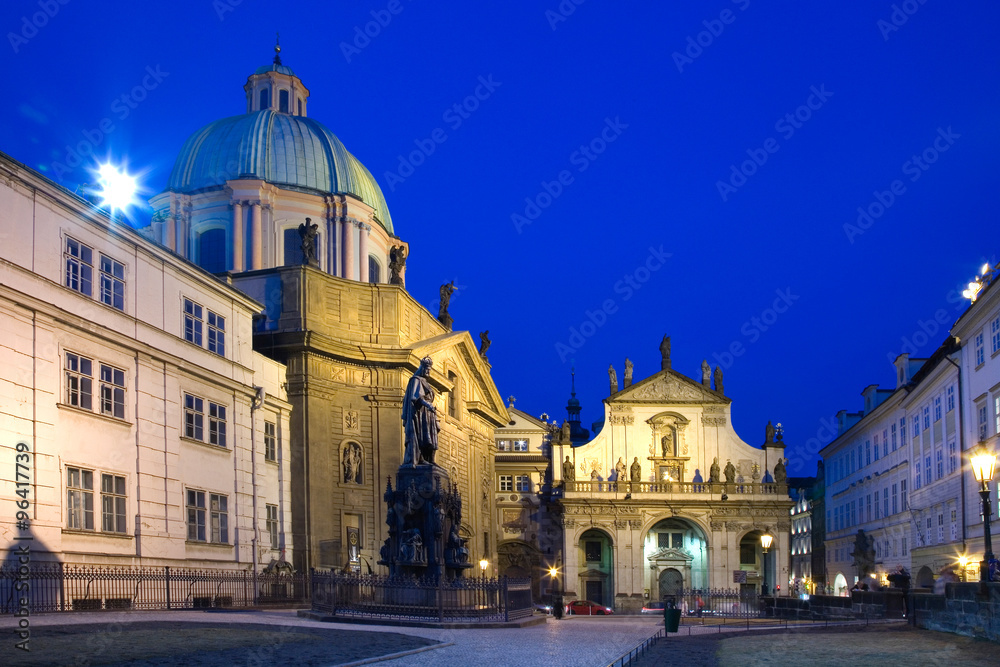 Krizovnicke square, St. Salvatore church, Old Town, Prague (UNESCO), Czech republic 