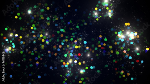 lot of colorful firework bu...