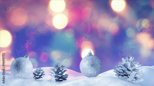 christmas decoration on sno...