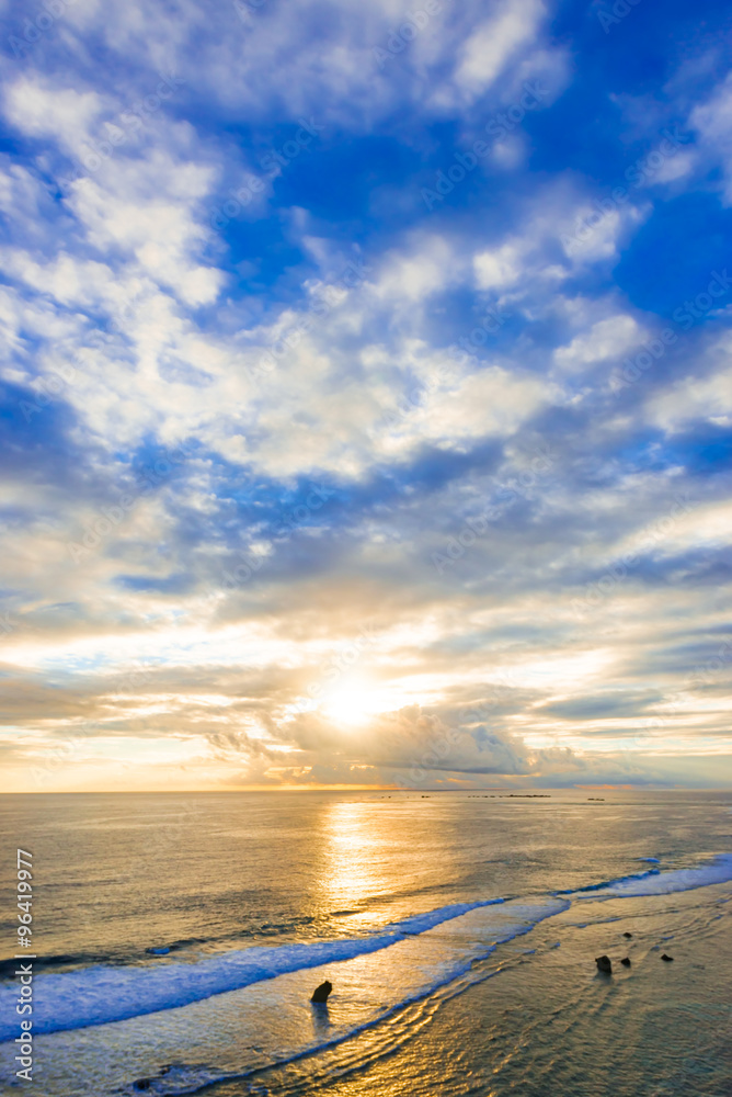 Sunrise, sea, seascape. Okinawa, Japan. Sunrise, sea, seascape. Okinawa, Japan.