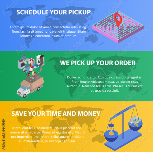 delivery isometric banner