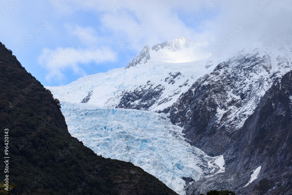 Obraz premium franz joseft glacier important traveling destination in south is