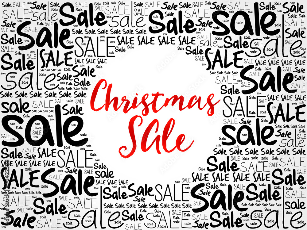 Fototapeta premium Christmas SALE word cloud background, business concept