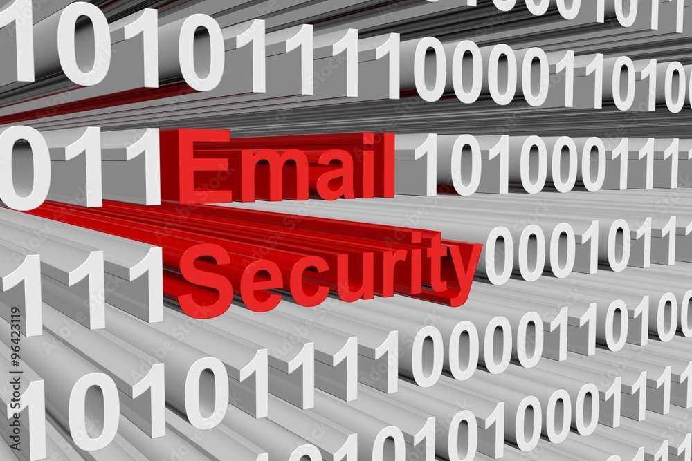 email security is presented in the form of binary code