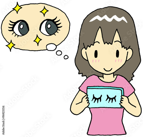 つけまつげ　女性