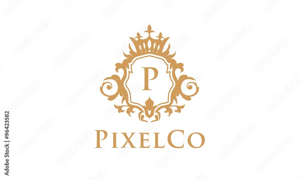 Naklejka premium P Logo - Vintage Photography