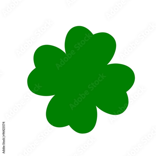 Simple Clover with four leaves