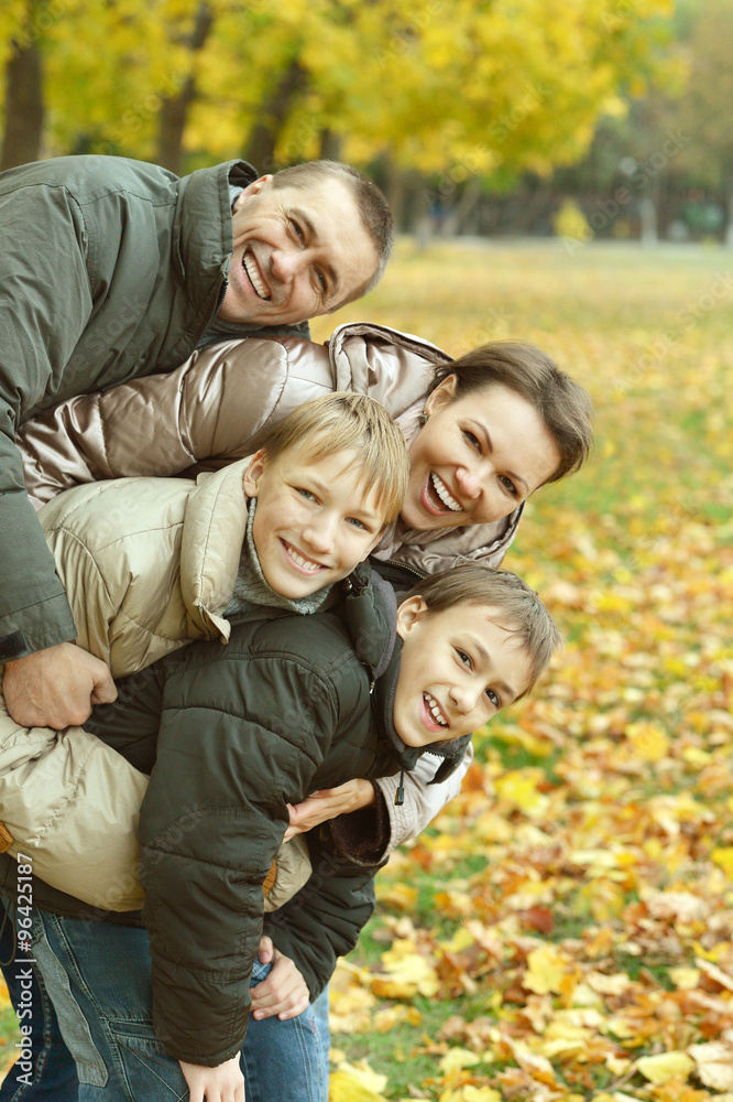 Portrait of family relaxing 