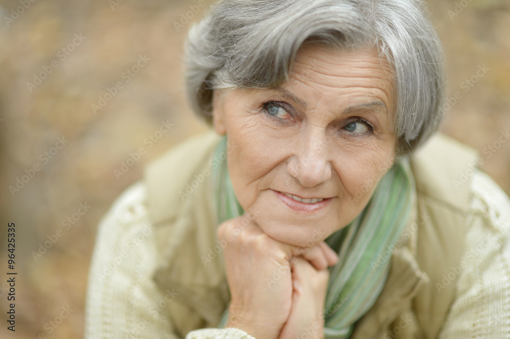 Happy elderly woman 