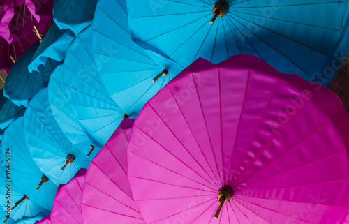 billet colorful Chinese umbrellas in the Studio Thailand