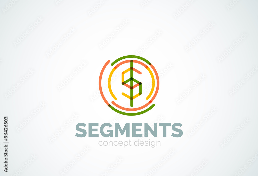 Vector outline minimal abstract geometric logo Vector outline minimal abstract geometric logo
