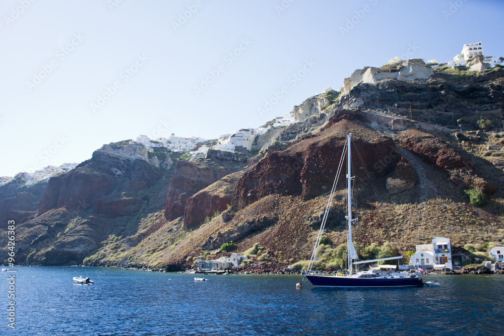 Obraz premium Beautiful scenic island of Santorini, Greece