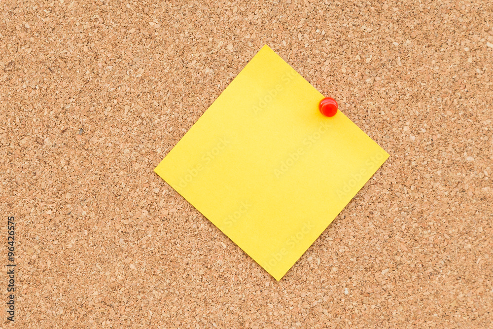 Sticky yellow blank note with space for text. Sticky yellow blank note with space for text.