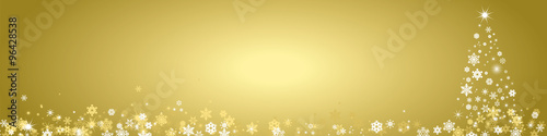 Weihnachtsbaum - Schneeflocken - gold