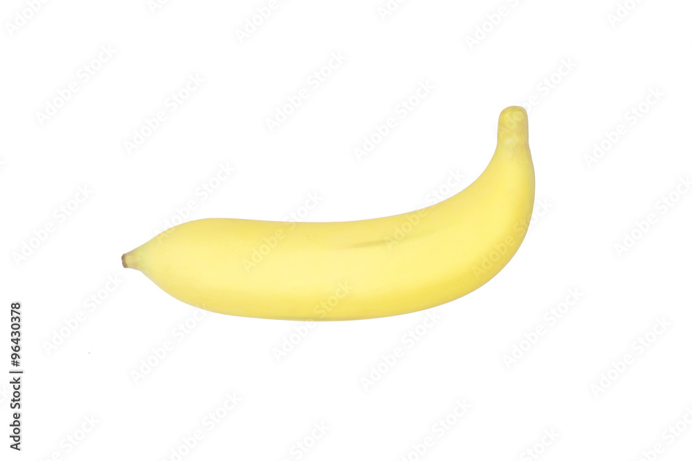 Single banana against. Single banana against.