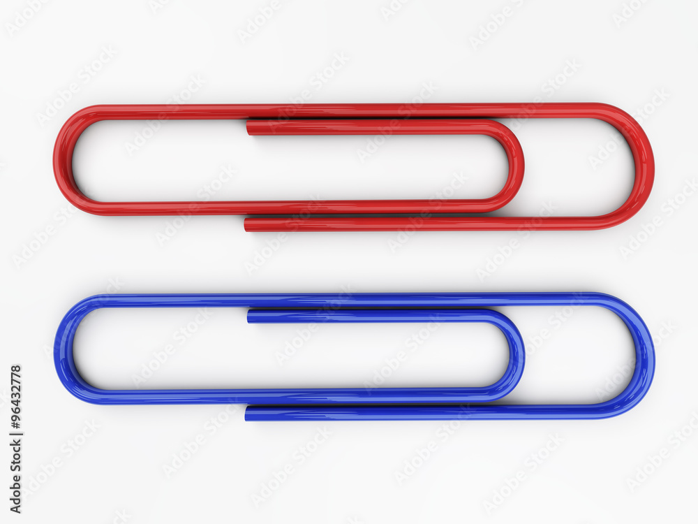 Paper clip isolated. 3d rendering Paper clip isolated. 3d rendering