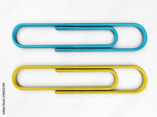 Paper clip isolated. 3d rendering © Double Brain