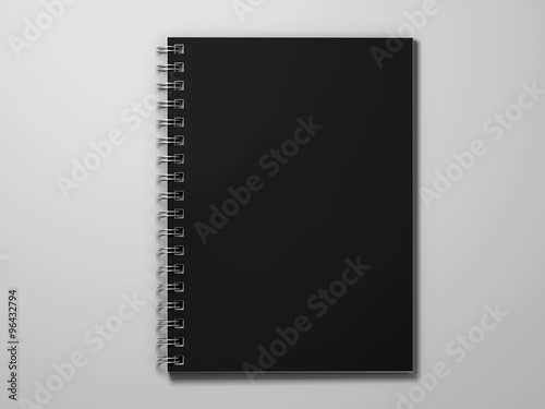 Diary on white background. 3d rendering