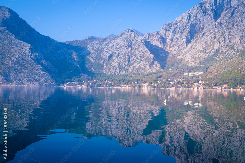 Mountain landscape with the image of Montenegro