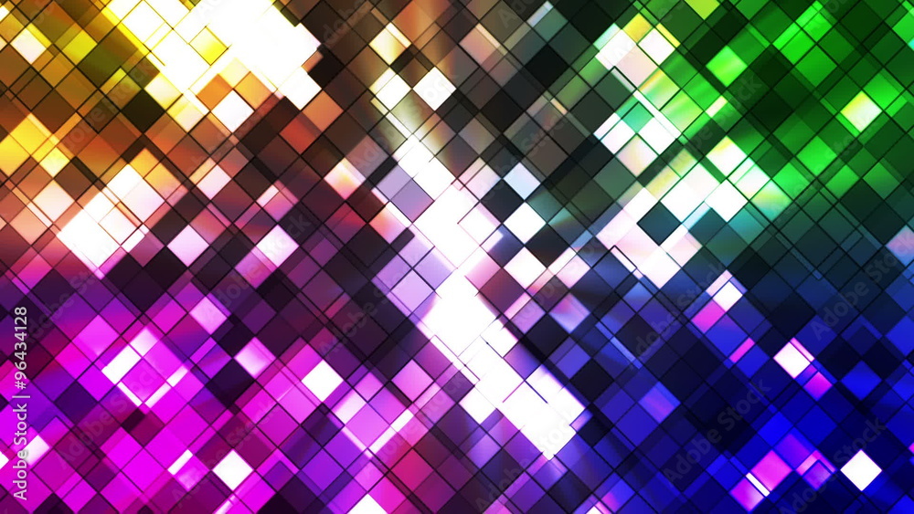 Broadcast Twinkling Squared Diamonds, Multi Color, Abstract, Loopable, HD Broadcast Twinkling Squared Diamonds, Multi Color, Abstract, Loopable, HD