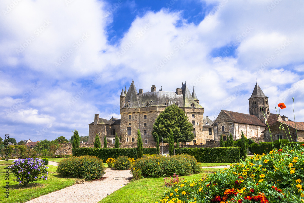 Fototapeta castles of France - Jumilhac-le-grand with beautiful gardens