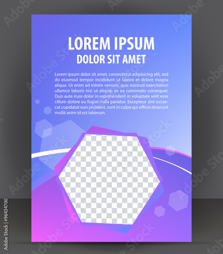 Magazine, flyer, brochure, cover layout design print template